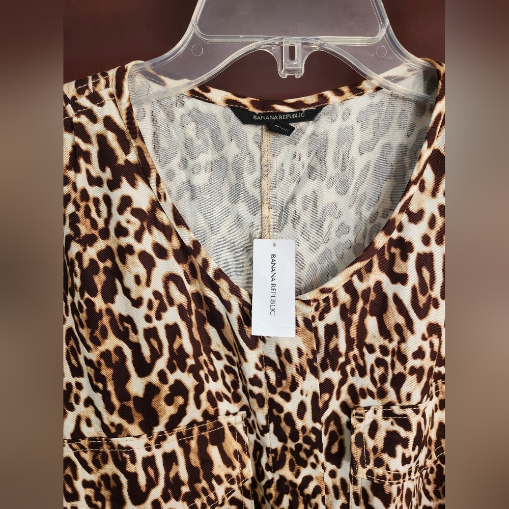 NWT Banana Republic Leopard Print Utility Romper Size 20 - Picture 10 of 13